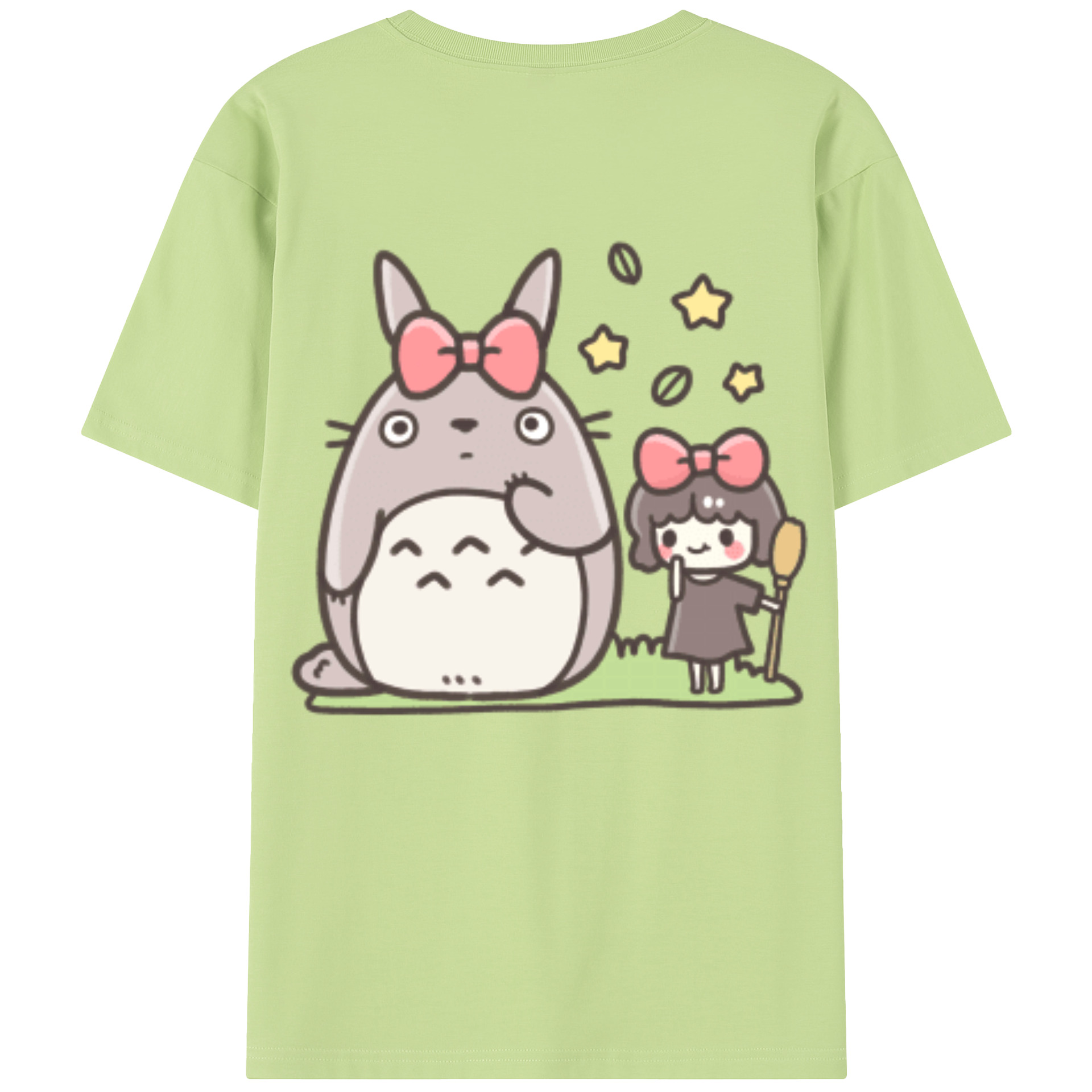 （画像用） となりのトトロ 草壁メイ 草壁サツキ My Neighbor Totoro Satsuki Kusakabe Mei Kusakabe 綿100％半袖Tシャツ（背面プリント）